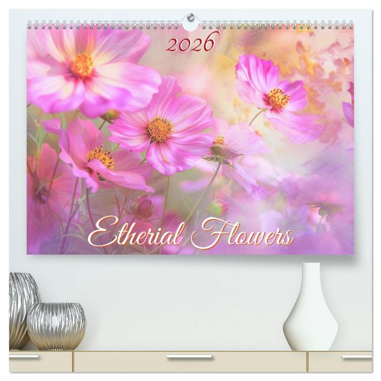 Produktbild: Etherial flowers (High Quality Premium Wall Calendar 2026 DIN A2 landscape),CALVENDO 12 Month Wall Calendar