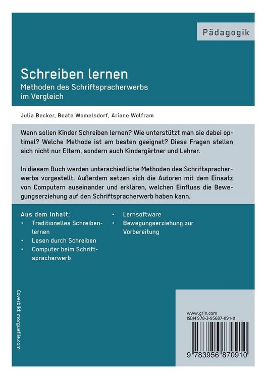 Produktbild: Schreiben lernen. Methoden des Schriftspracherwerbs im Vergleich