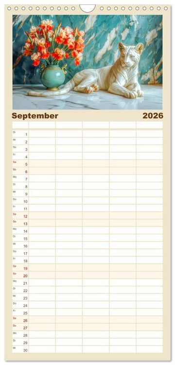 Produktbild: Familienplaner 2026 - Lichtvolle Stillleben mit 5 Spalten (Wandkalender, 21 x 45 cm) CALVENDO