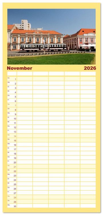 Produktbild: Familienplaner 2026 - Streifz&uuml;ge durch das Banat mit 5 Spalten (Wandkalender, 21 x 45 cm) CALVENDO