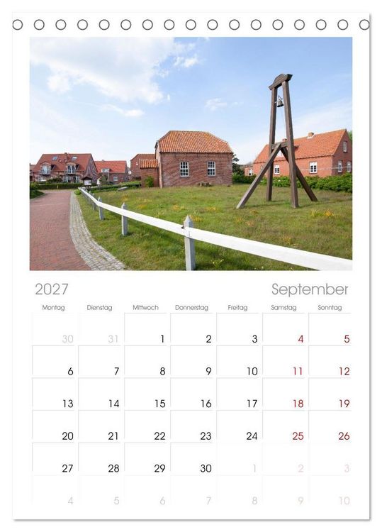 Produktbild: Tischplaner 2027 - Baltrum - Momente einer Reise (A5 Tischkalender zum Aufstellen) CALVENDO