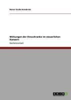 Produktbild: Wirkungen der Zinsschranke im steuerlichen Konzern