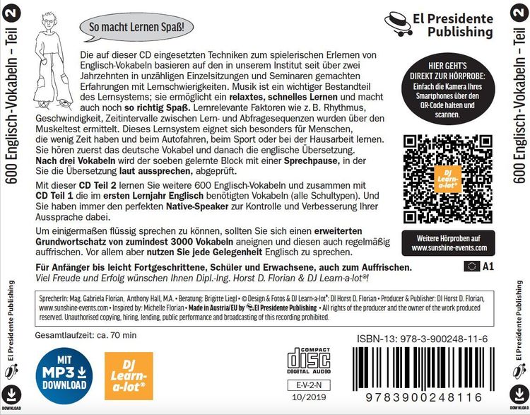 Produktbild: 600 Englisch-Vokabeln spielerisch erlernt. Grundwortschatz 2. CD