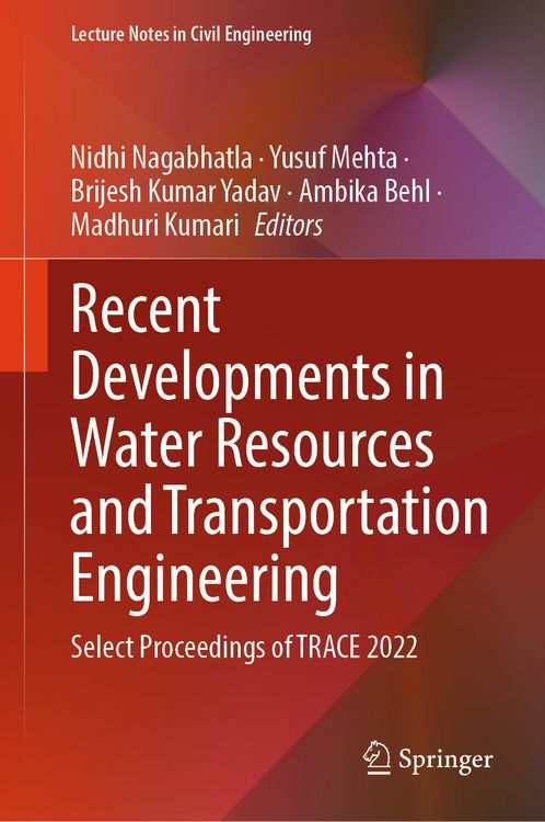 Produktbild: Recent Developments in Water Resources and Transportation Engineering