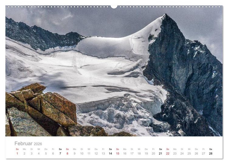 Produktbild: Walliser Alpen &ndash; Europas &raquo;kleiner&laquo; Himalaya (Wandkalender 2026 DIN A2 quer), CALVENDO Monatskalender