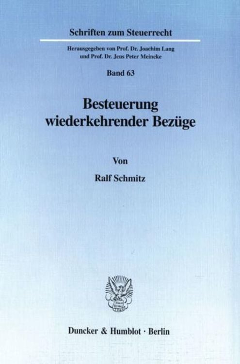 Produktbild: Besteuerung wiederkehrender Bezüge.