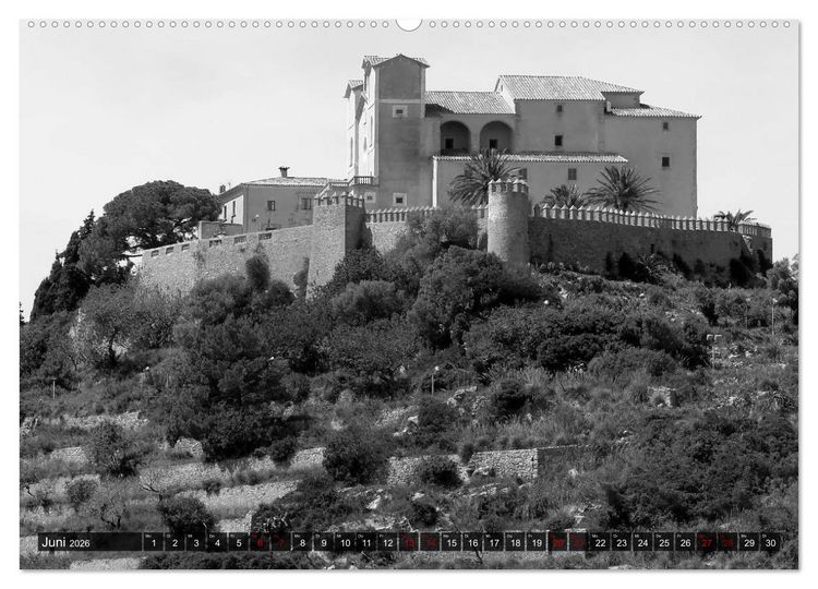 Produktbild: Mallorca monochrom (Wandkalender 2026 DIN A2 quer), CALVENDO Monatskalender