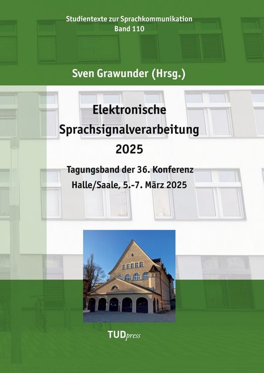 Produktbild: Elektronische Sprachsignalverarbeitung 2025