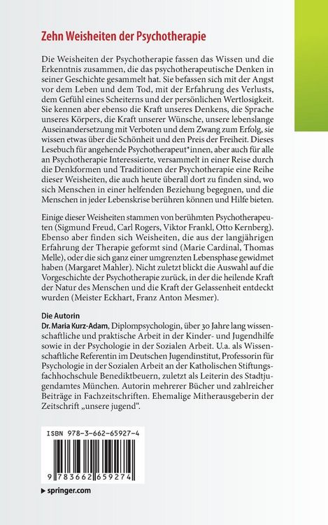 Produktbild: Zehn Weisheiten der Psychotherapie