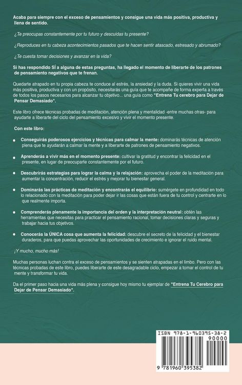 Produktbild: Entrena tu Cerebro para Dejar de Pensar Demasiado