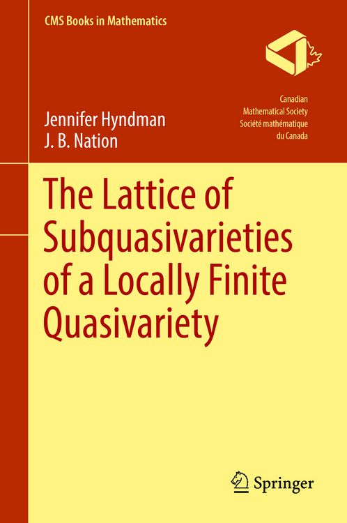 Produktbild: The Lattice of Subquasivarieties of a Locally Finite Quasivariety