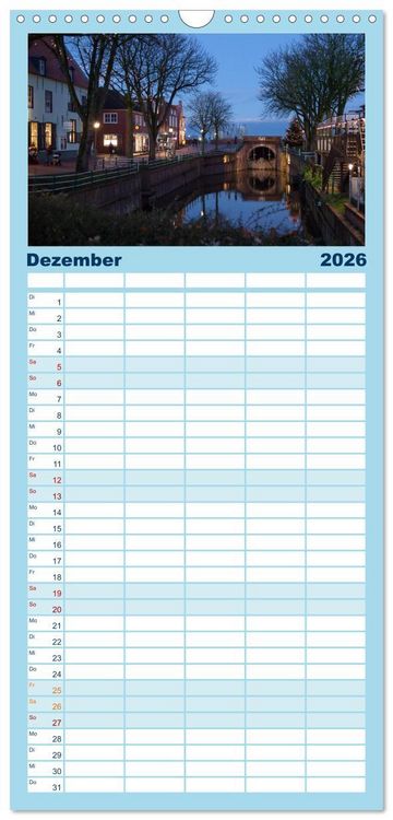 Produktbild: Familienplaner 2026 - Fischerdorf Greetsiel. Bezauberndes Warfendorf der Krummh&ouml;rn mit 5 Spalten (Wandkalender, 21 x 45 cm) CALVENDO