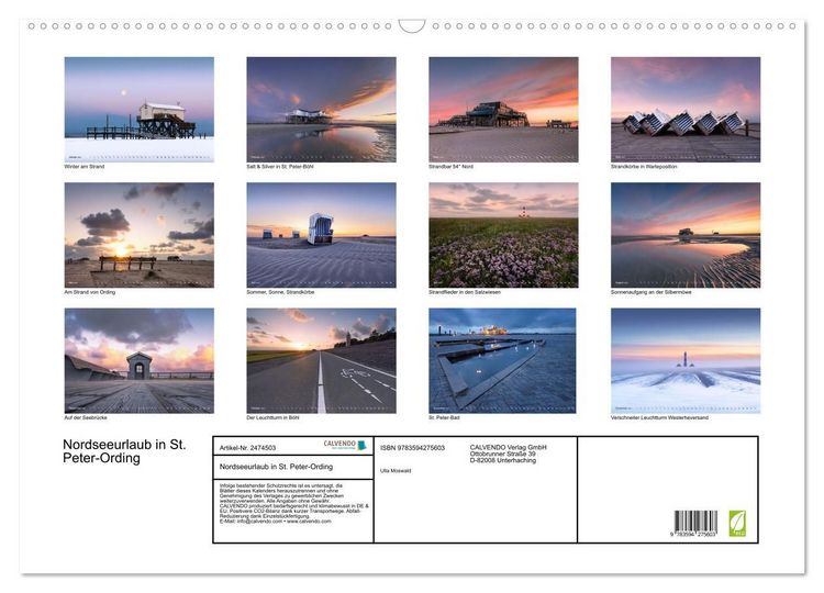 Produktbild: Nordseeurlaub in St. Peter-Ording (Wandkalender 2027 DIN A2 quer), CALVENDO Monatskalender
