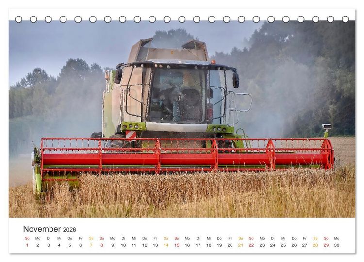 Produktbild: M&auml;hdrescher - tolle Momente (Tischkalender 2026 DIN A5 quer), CALVENDO Monatskalender