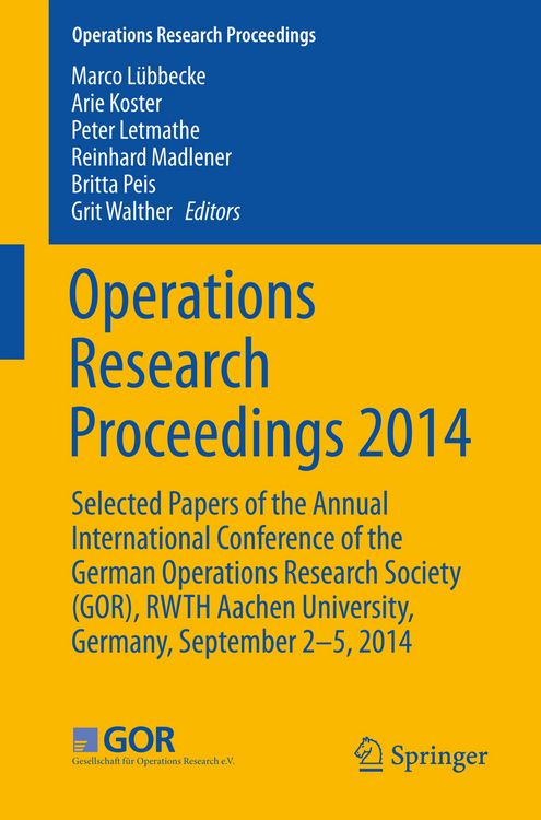 Produktbild: Operations Research Proceedings 2014