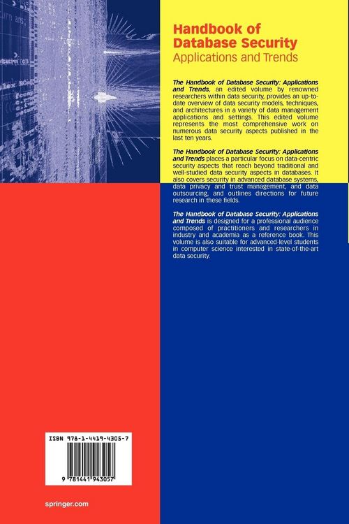 Produktbild: Handbook of Database Security