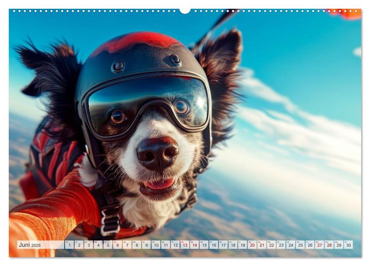 Produktbild: HUNDE-SELFIES Tierischer Outdoorspa&szlig; (Wandkalender 2026 DIN A2 quer), CALVENDO Monatskalender