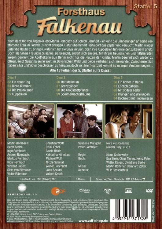 Produktbild: Forsthaus Falkenau - Staffel 5 [3 DVDs]