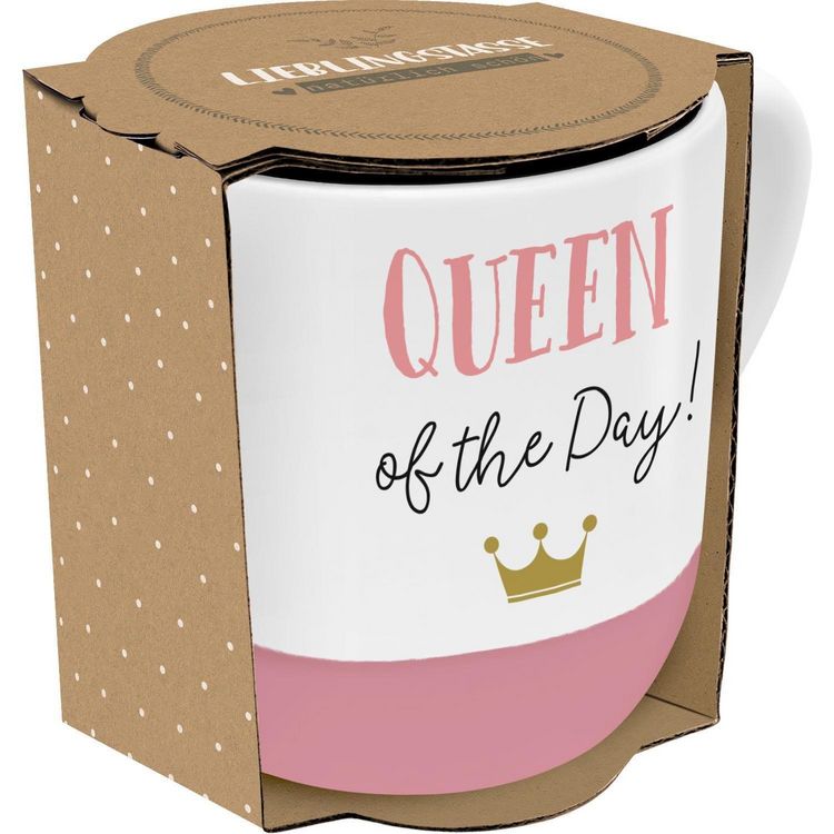 Produktbild: GRUSS & CO Tasse rund "Oueen of the day"
