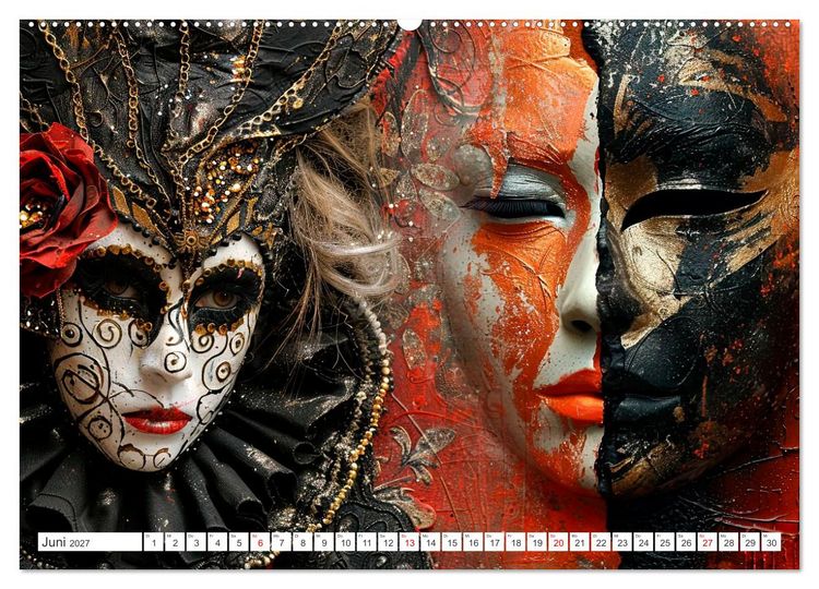 Produktbild: Geheimnis hinter der Maske (hochwertiger Premium Wandkalender 2027 DIN A2 quer), Kunstdruck in Hochglanz