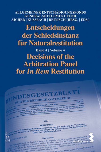 Produktbild: Entscheidungen der Schiedsinstanz f&uuml;r Naturalrestitution