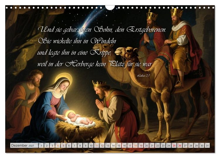 Produktbild: Die Kraft der Bibel (Wandkalender 2027 DIN A3 quer), CALVENDO Monatskalender