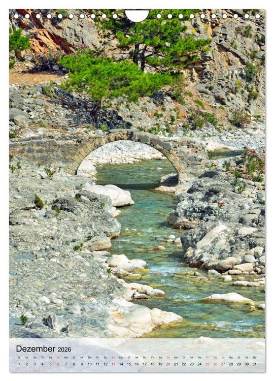 Produktbild: Naturerlebnis Samaria Schlucht auf Kreta (Wandkalender 2026 DIN A4 hoch), CALVENDO Monatskalender