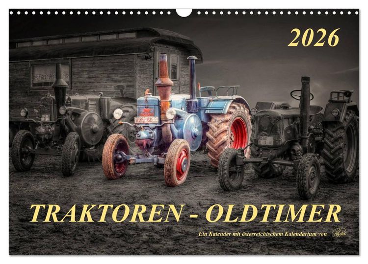 Produktbild: Traktoren - Oldtimer (Wandkalender 2026 DIN A3 quer), CALVENDO Monatskalender