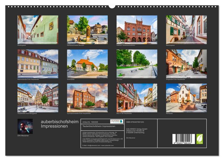 Produktbild: Tauberbischofsheim Impressionen (hochwertiger Premium Wandkalender 2026 DIN A2 quer), Kunstdruck in Hochglanz