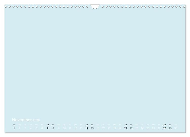 Produktbild: Bastelkalender - hell Blau (Wandkalender 2026 DIN A3 quer), CALVENDO Monatskalender