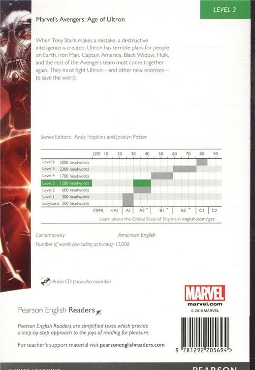 Produktbild: Pearson English Readers Level 3: Marvel - The Avengers - Age of Ultron