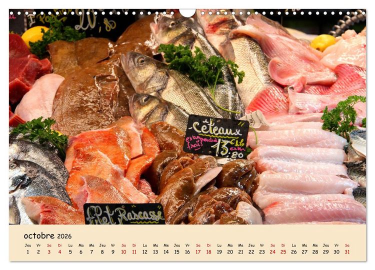 Produktbild: Aux march&eacute;s en France (Calendrier mural 2026 DIN A3 vertical), CALVENDO calendrier mensuel