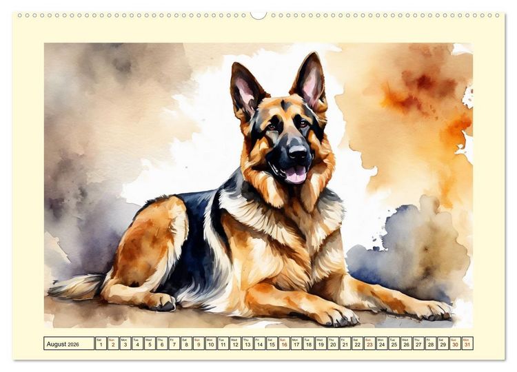Produktbild: German Shepherds - classics around the globe (High Quality Premium Wall Calendar 2026 DIN A2 landscape),CALVENDO 12 Month Wall Calendar