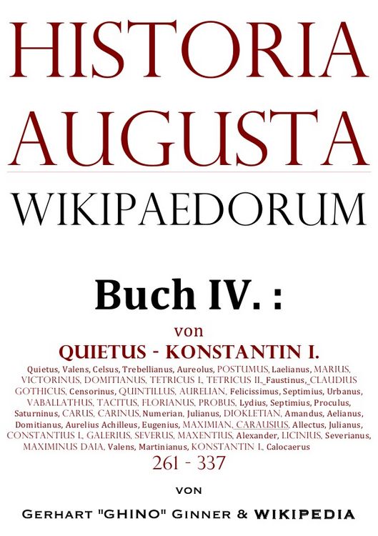 Produktbild: Historia Augusta Wikipaedorum / Historia Augusta Wikipaedorum Buch IV.