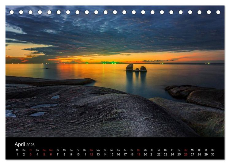 Produktbild: Koh Samui im Sonnenlicht (Tischkalender 2026 DIN A5 quer), CALVENDO Monatskalender