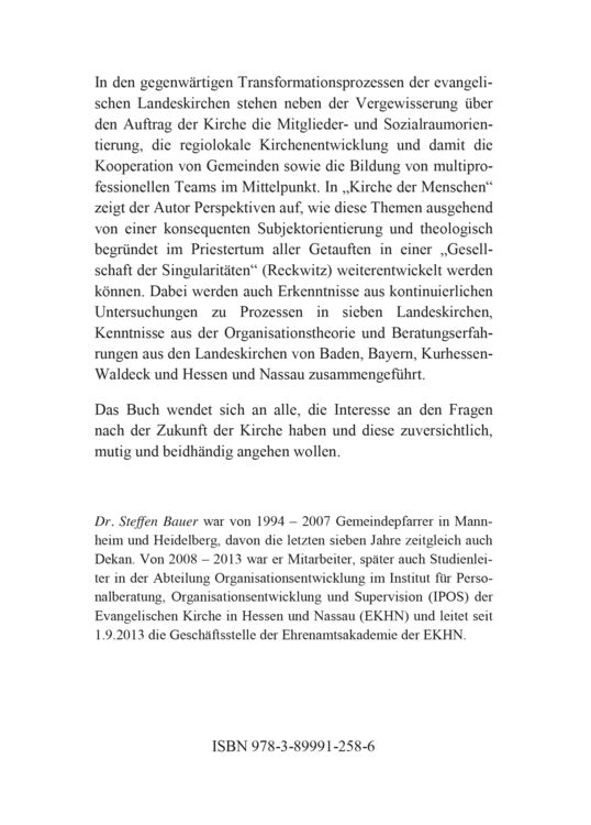 Produktbild: Kirche der Menschen zuversichtlich, mutig, beidh&auml;ndig erm&ouml;glichen