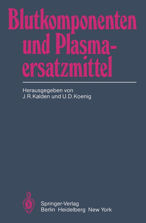Produktbild: Blutkomponenten und Plasmaersatzmittel