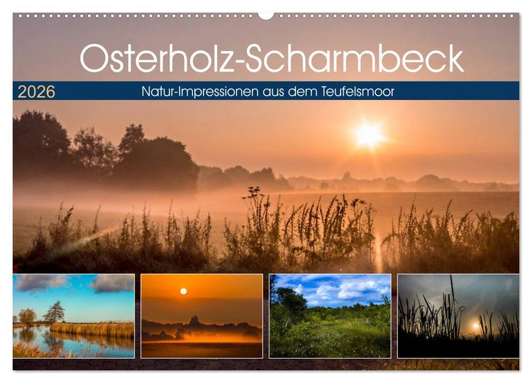 Produktbild: Osterholz-Scharmbeck, Natur-Impressionen aus dem Teufelsmoor (Wandkalender 2026 DIN A2 quer), CALVENDO Monatskalender