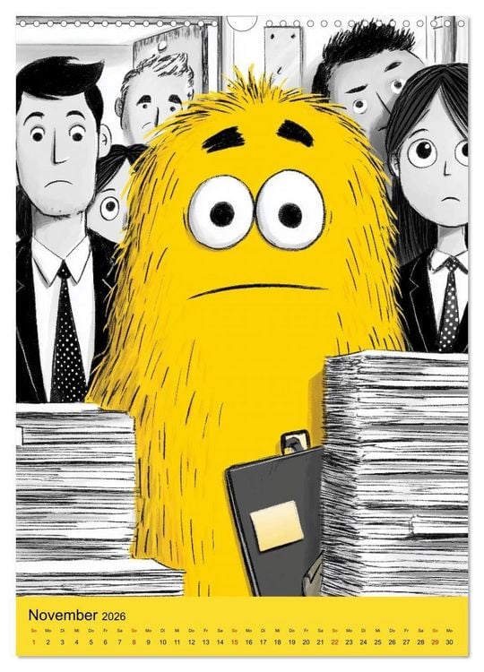 Produktbild: Montagsmonster - der lustige B&uuml;rokalender (Wandkalender 2026 DIN A3 hoch), CALVENDO Monatskalender