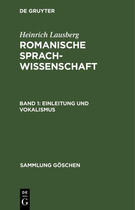 Produktbild: Einleitung und Vokalismus