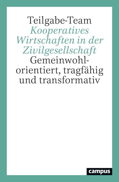 Produktbild: Kooperatives Wirtschaften in der Zivilgesellschaft