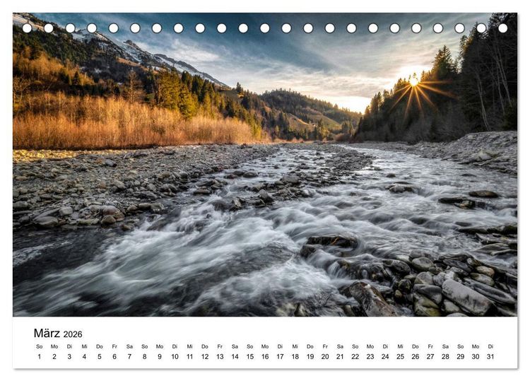Produktbild: Flusswelt Schweiz (Tischkalender 2026 DIN A5 quer), CALVENDO Monatskalender
