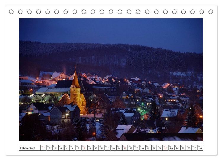 Produktbild: Blaue Stunde im Siegerland (Tischkalender 2026 DIN A5 quer), CALVENDO Monatskalender