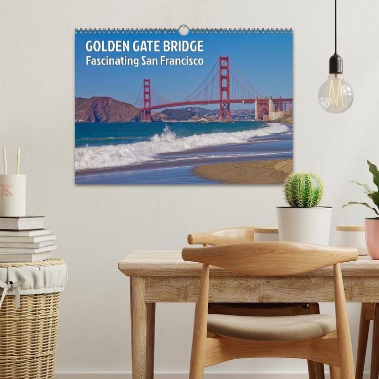 Produktbild: GOLDEN GATE BRIDGE Fascinating San Francisco (Wall Calendar 2026 DIN A3 landscape), CALVENDO 12 Month Wall Calendar