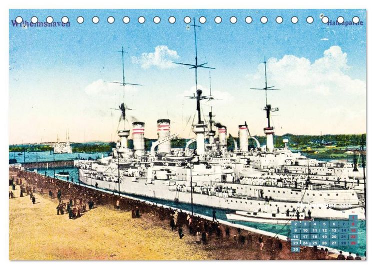 Produktbild: Fregatten, Kreuzer, Panzerschiffe &ndash; historische Karten von Kriegsschiffen (Tischkalender 2026 DIN A5 quer), CALVENDO Monatskalender