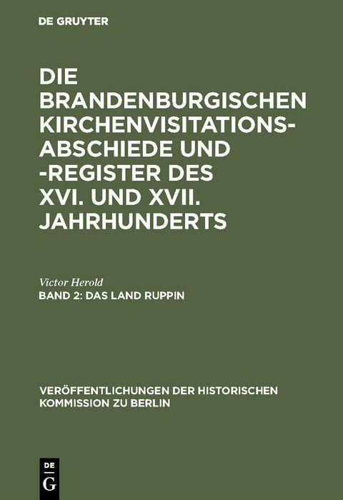 Produktbild: Das Land Ruppin