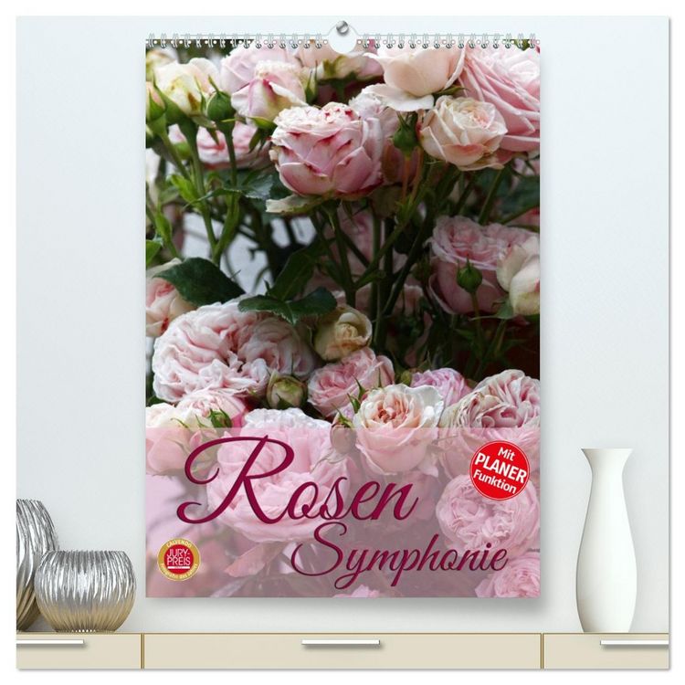 Produktbild: Rosen Symphonie (hochwertiger Premium Wandkalender 2026 DIN A2 hoch), Kunstdruck in Hochglanz