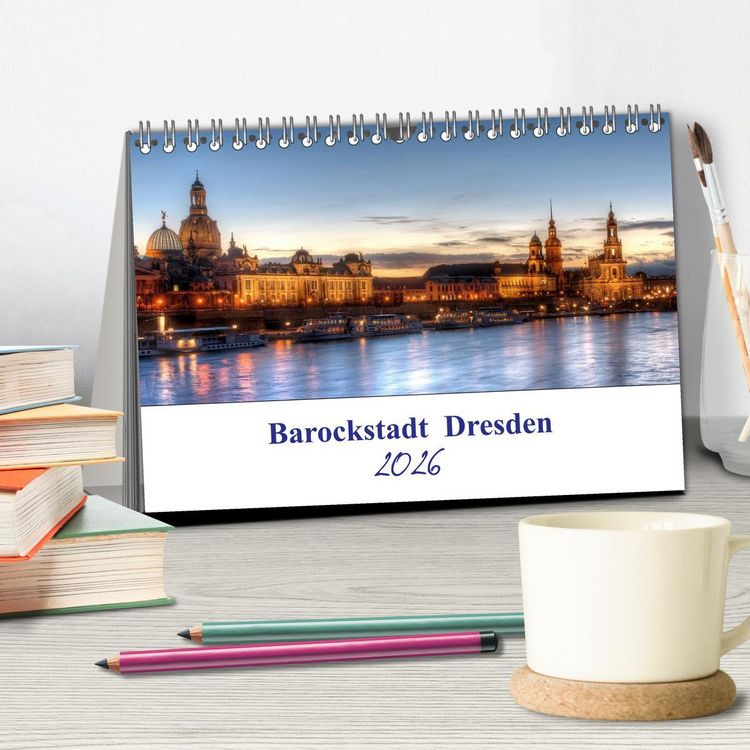 Produktbild: Barockstadt Dresden (Tischkalender 2026 DIN A5 quer), CALVENDO Monatskalender