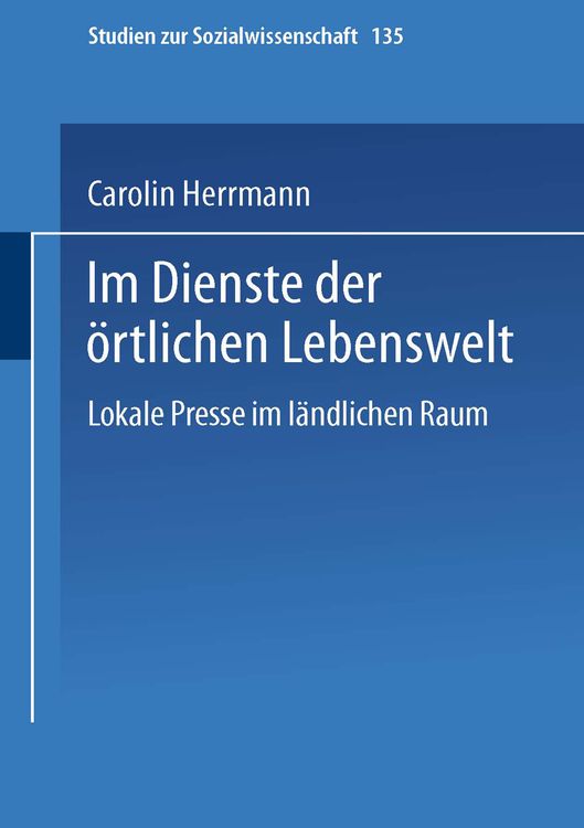 Produktbild: Im Dienste der örtlichen Lebenswelt