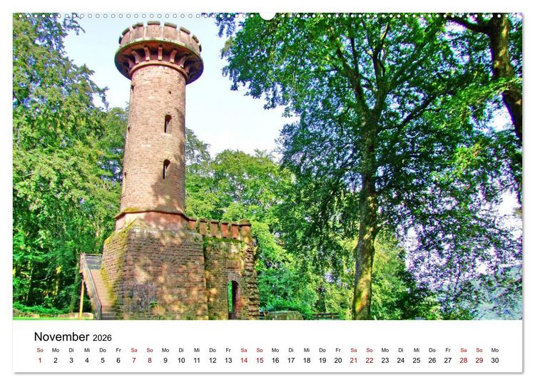 Produktbild: Heidelberg - Heiligenberg und Philosophenweg (Wandkalender 2026 DIN A2 quer), CALVENDO Monatskalender